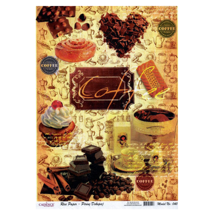 162040 HÂRTIE DE OREZ CADENCE DECOUPAGE A3 - 040 - Imagine 1