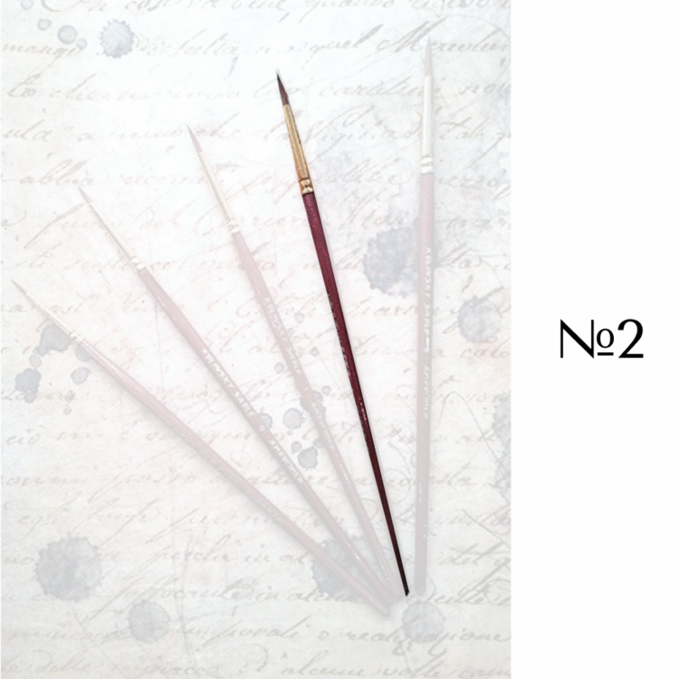 222222 PENSULĂ DE SABLE DE PICTURĂ ROTUNDĂ CU VÂRF FIN No2 - Imagine 1