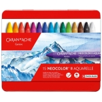 CARAN D'ACHE ACUARELĂ PASTELURI NEOCOLOR II SET 15 CULORI