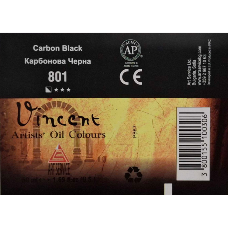 VOPSEAUA ÎN ULEI VINCENT 50 ML. - NEGRU FUM - Imagine 2