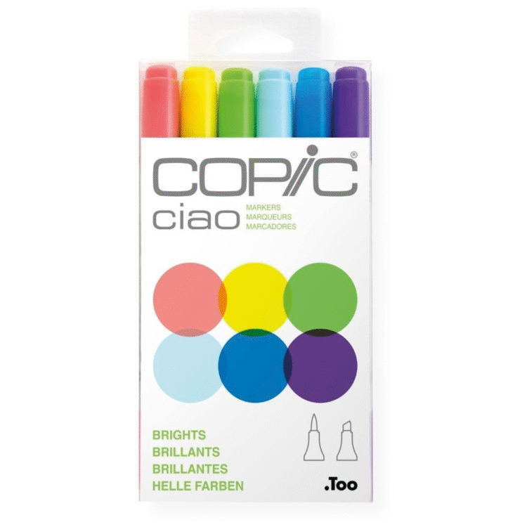 227665 COPIC CIAO SET - 6 CV BRIGHTS - Imagine 1