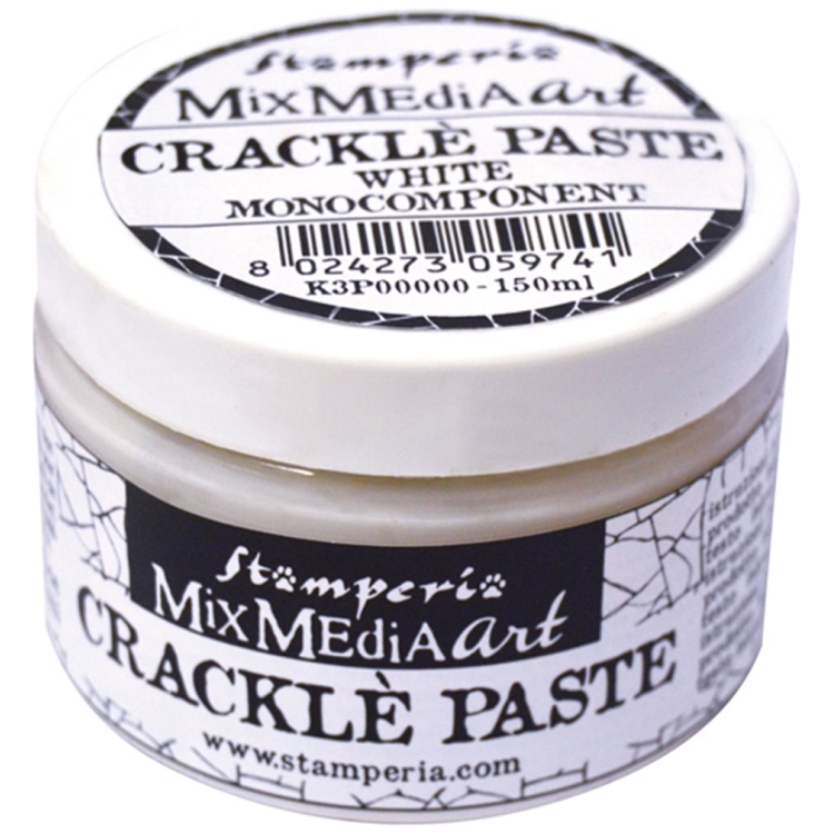 337000-125022 STAMPERIA CRACKLE PASTE 150 ML - ALB K3P37 - Imagine 1