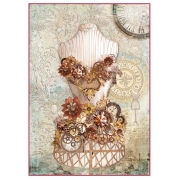 HÂRTIE DE DECOUPAGE PENTRU MANECHIN ÎN SENSUL ACELOR DE CEASORNIC STAMPERIA A4- DFSA4286