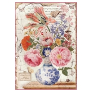 STAMPERIA VINTAGE VAZĂ DECOUPAGE HÂRTIE DE OREZ A4- DFSA4277