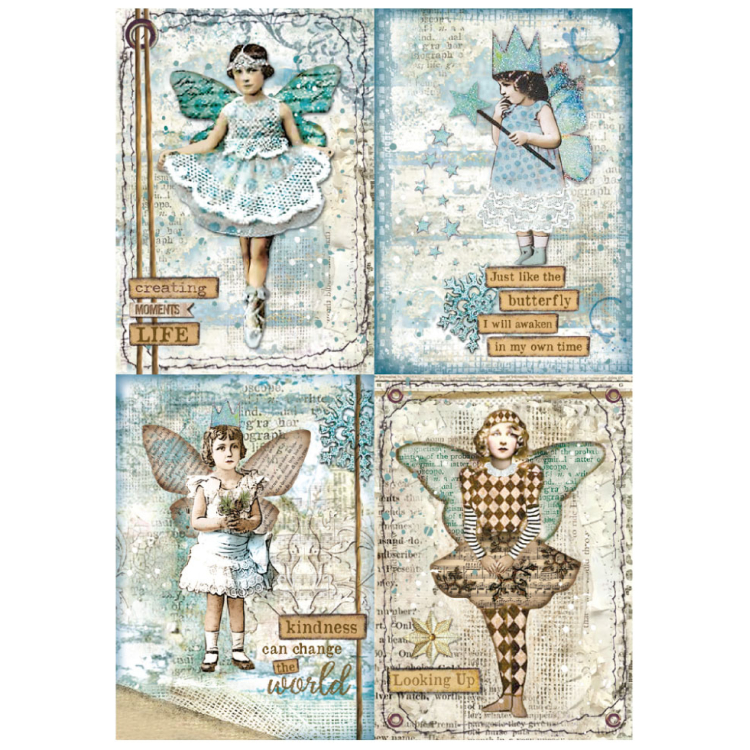710246-139222 HÂRTIE DE OREZ STAMPERIA DECOUPAGE A4 - DFSA4246 - Imagine 1