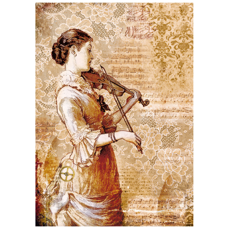 714269-134837 HÂRTIE DE OREZ STAMPERIA DECOUPAGE A4 - DFSA4269 - Imagine 1