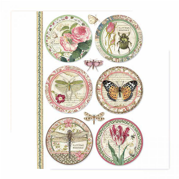 714362 HÂRTIE DECOUPAGE STAMPERIA BOTANIC A4 - DFSA4362 - Imagine 1