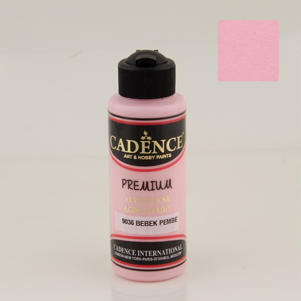 903602 VOPSEA ACRILICĂ CADENCE PREMIUM 120 ML. - ROZ BEBELUȘ 9036 - Imagine 1