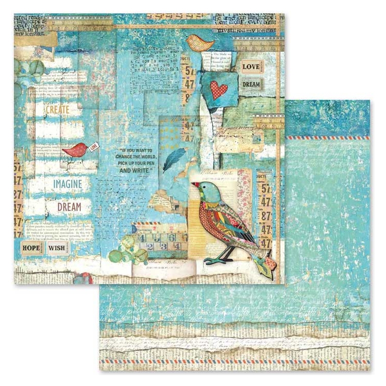 BLOC DE HÂRTIE PATCHWORK STAMPERIA 30.5/30.5CM - SBBL49 - Imagine 5