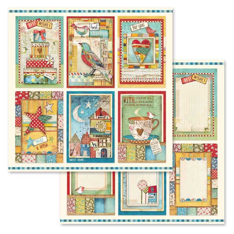 BLOC DE HÂRTIE PATCHWORK STAMPERIA 30.5/30.5CM - SBBL49 - Imagine 6