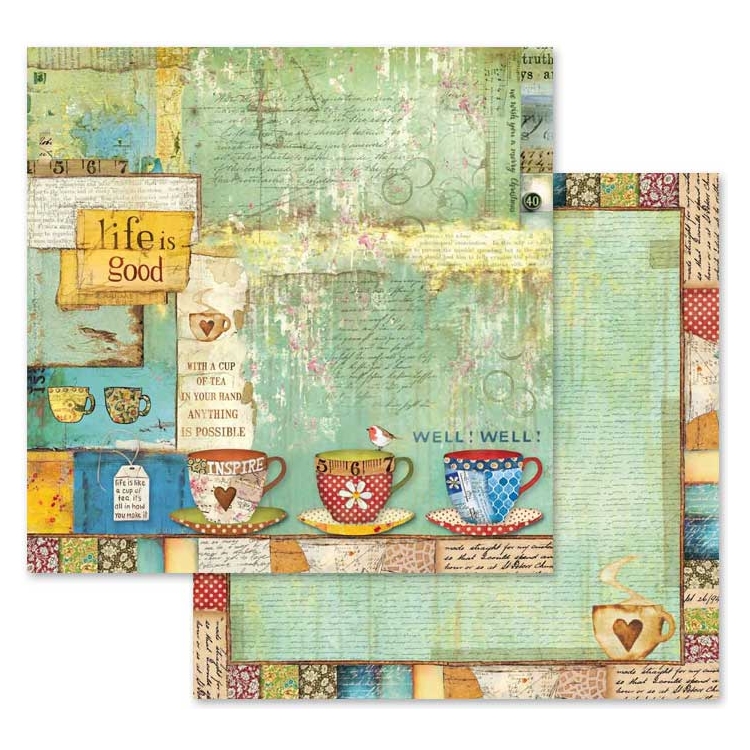 BLOC DE HÂRTIE PATCHWORK STAMPERIA 30.5/30.5CM - SBBL49 - Imagine 7