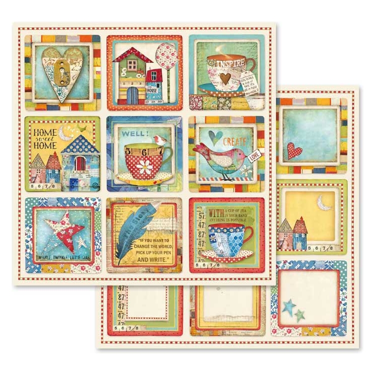 BLOC DE HÂRTIE PATCHWORK STAMPERIA 30.5/30.5CM - SBBL49 - Imagine 8