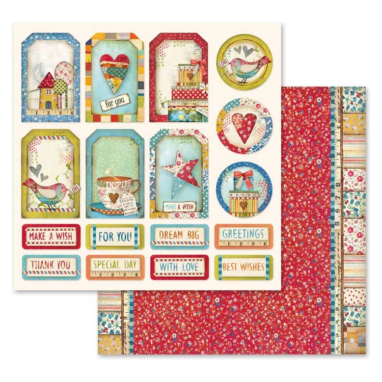 BLOC DE HÂRTIE PATCHWORK STAMPERIA 30.5/30.5CM - SBBL49 - Imagine 10