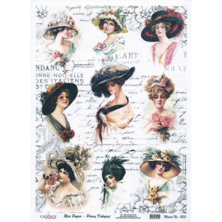 147233-142136 HÂRTIE DE OREZ CADENCE DECOUPAGE A4 - 233 - Imagine 1