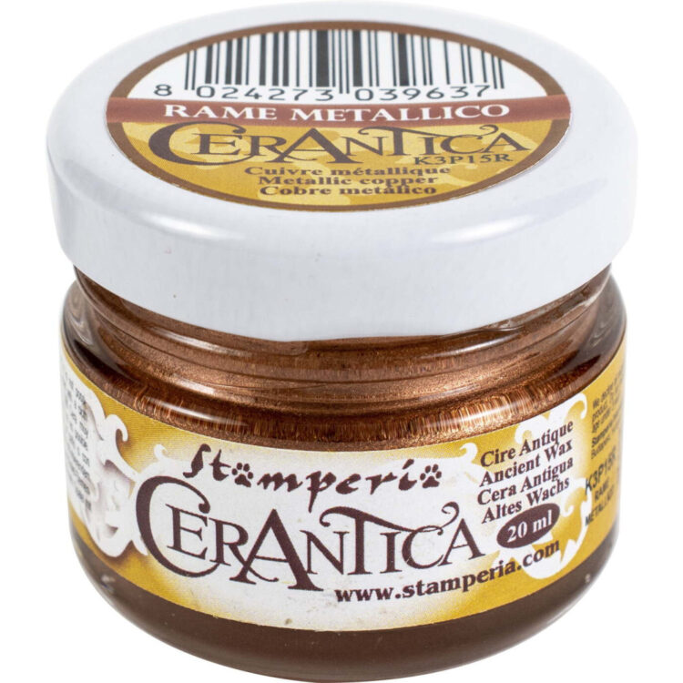 STAMPERIA CERANTICA 20 ML - PASTĂ DE CEARĂ CUPRU METALIC - Imagine 2