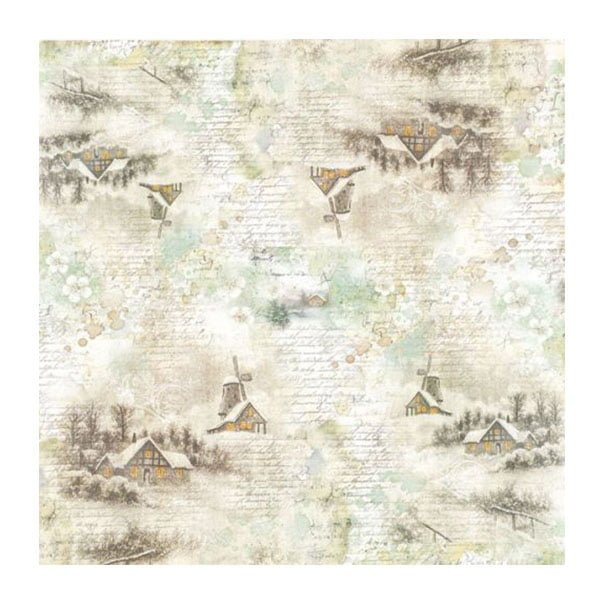 711287 HÂRTIE DE OREZ STAMPERIA WINTER TIME DECOUPAGE 50/50- DFT287 - Imagine 1