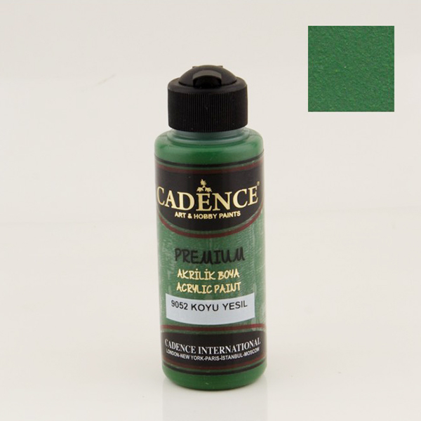 905201 VOPSEA ACRILICĂ CADENCE PREMIUM 120 ML. - VERDE ÎNCHIS 9052 - Imagine 1