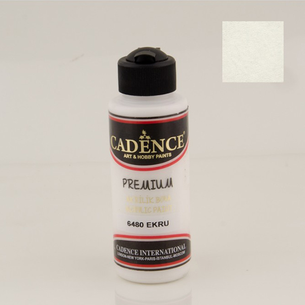648000 VOPSEA ACRILICĂ CADENCE PREMIUM 120 ML. - ECRU 6480 - Imagine 1