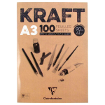BLOC CLAIREFONTAINE CU HÂRTIE KRAFT 29.7/42, 100 L., 90 G
