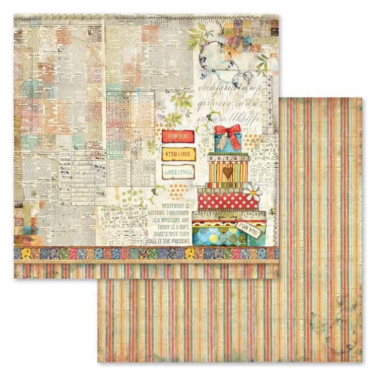 SBB571 CARTON PATCHWORK DE CRĂCIUN STAMPERIA 30.5/30.5CM - SBB571 - Imagine 1