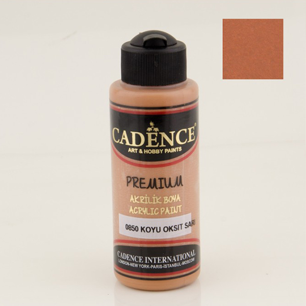 085001 VOPSEA ACRILICĂ CADENCE PREMIUM 120 ML. - GALBEN OXID ÎNCHIS 0850 - Imagine 1