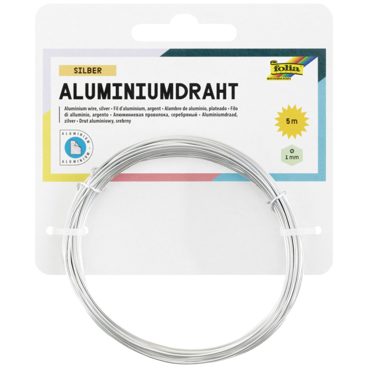 FOLIA SÂRMĂ DE ALUMINIU 1 MM X 5 M - ARGINTIU - Imagine 1