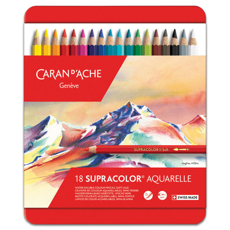 388318 CARAN D'ACHE CREIOANE ACUARELĂ SUPRACOLOR SET 18 CV - Imagine 1