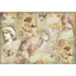 HÂRTIE DE DECOUPAGE PENTRU CĂRȚI POȘTALE STAMPERIA LOVE 48/33 - DFS353