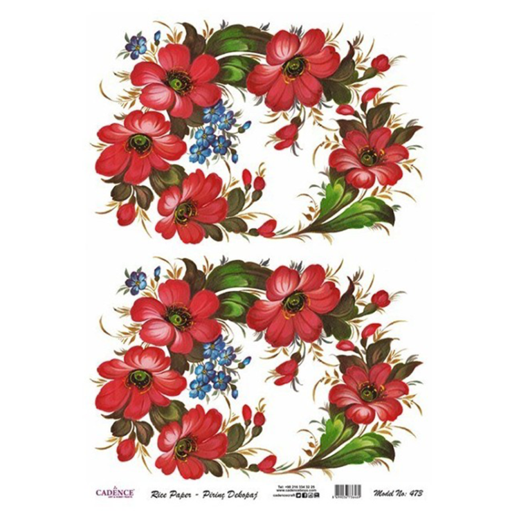 473 HÂRTIE DE OREZ CADENCE DECOUPAGE A4 - 473 - Imagine 1