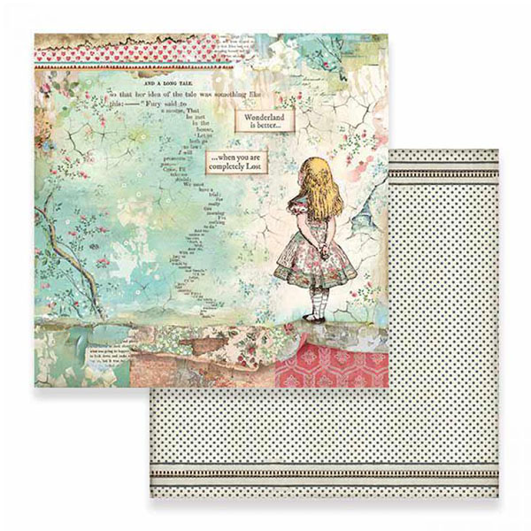 582001 STAMPERIA ALICE DESIGN CARTON 30.5/30.5CM-SBB582 - Imagine 1