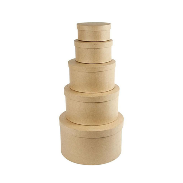 CREATIV CUTIE ROTUNDĂ DIN HÂRTIE MACHIATĂ CU CAPAC 35/19CM - 26466 - Imagine 1