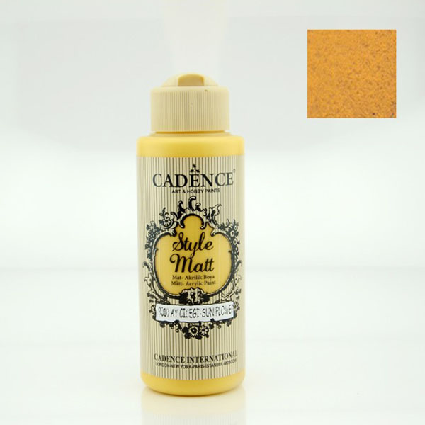 901004 VOPSEA ACRILICĂ CADENCE STYLE MAT 120 ML. - FLOAREA SOARELUI 9010 - Imagine 1