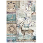 HÂRTIE DE OREZ STAMPERIA COSMOS DECOUPAGE DECOUPAGE A4 - DFSA4390