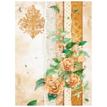 STAMPERIA FLORI PENTRU TINE HÂRTIE DECOUPAGE A4 - DFSA4416