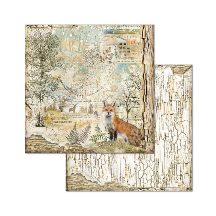BLOC DE HÂRTIE FORESTIERĂ STAMPERIA 20.3/20.3 CM - SBBS06 - Imagine 10