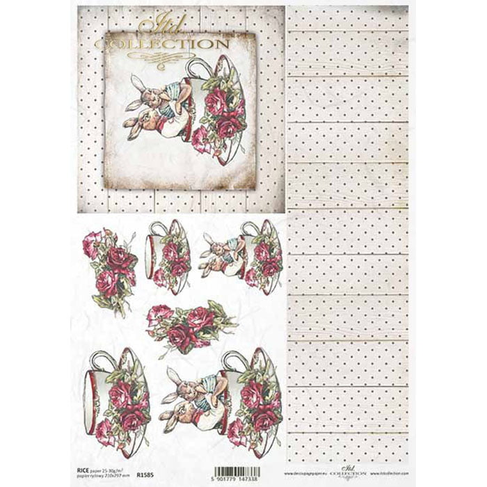 _0016_R1585 HÂRTIE DE OREZ DECOUPAGE COLECTIA ITD A4 - R1585 - Imagine 1
