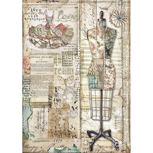 full_DFSA4442_1 HÂRTIE DE OREZ STAMPERIA MANNEQUIN DECOUPAGE A4 - DFSA4442 - Imagine 1