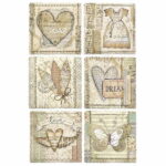 STAMPERIA HEART FRAMES DECOUPAGE HÂRTIE DE OREZ A4- DFSA4443