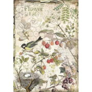HÂRTIE DE DECOUPAGE DE FLORI ȘI FRUCTE STAMPERIA A4 - DFSA4459