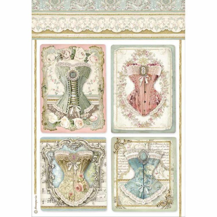 DFSA4487 HÂRTIE DE OREZ STAMPERIA PRINCESS DECOUPAGE A4 - DFSA4487 - Imagine 1