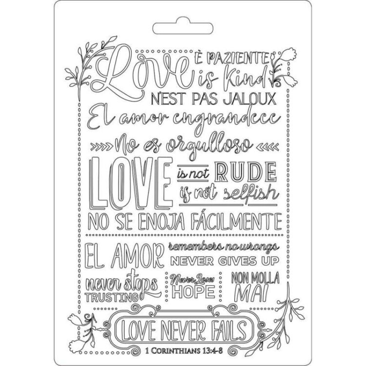 K3PTA552 STAMPERIA LOVE STORY MATRIȚĂ MOALE A5 K3PTA552 - Imagine 1