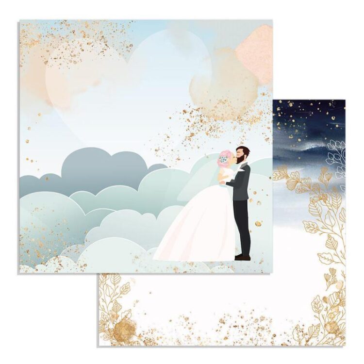 SBB724 CARTON DE DESIGNER STAMPERIA LOVE STORY 30.5/30.5CM - SBB724 - Imagine 1