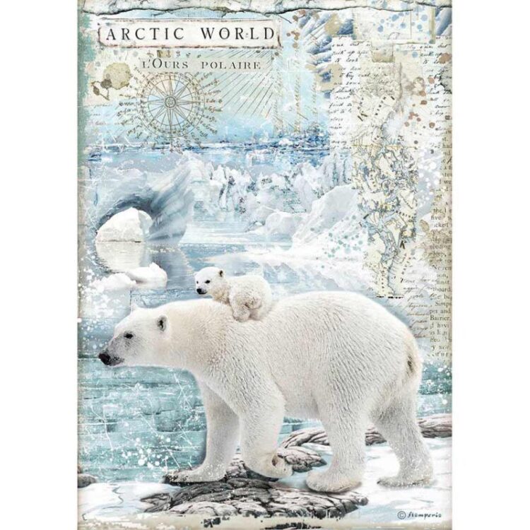 STAMPERIA ARCTIC ANTARCTIC DECOUPAGE PAPER A4 - DFSA4478 - Imagine 1