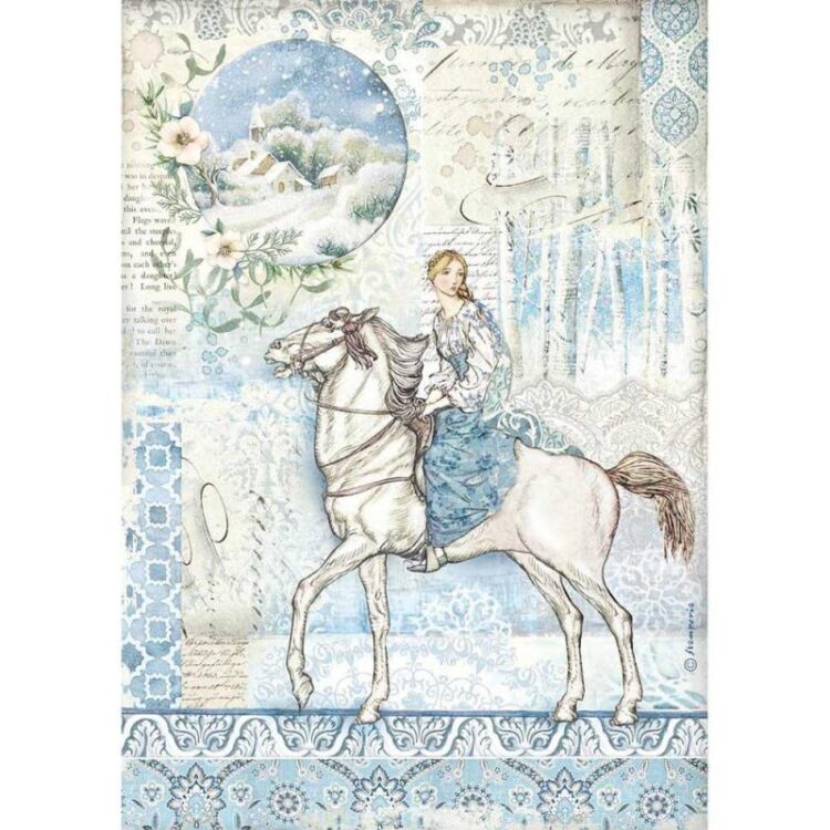 DFSA4492 HÂRTIE DE OREZ STAMPERIA WINTER TALE DECOUPAGE A4 - DFSA4492 - Imagine 1
