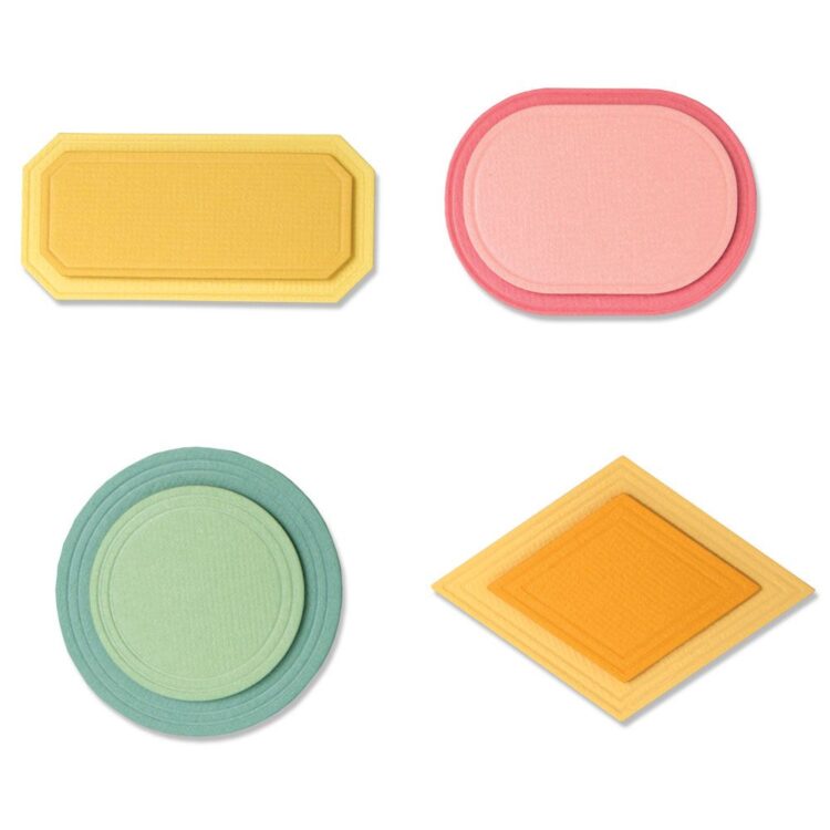 MATRIȚE DE TĂIERE SIZZIX THINLITS - ETICHETE MODERNE - Imagine 1