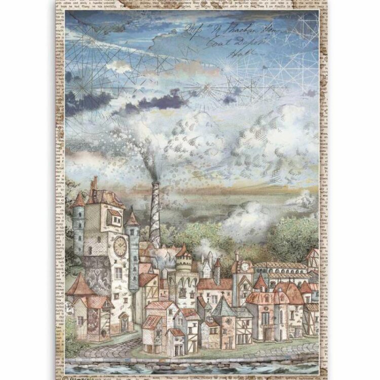 DFSA4514 HÂRTIE DE OREZ STAMPERIA SIR VAGABOND DECOUPAGE A4- DFSA4514 - Imagine 1