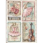 HÂRTIE DE OREZ STAMPERIA DECOUPAGE A4 - DFSA4542