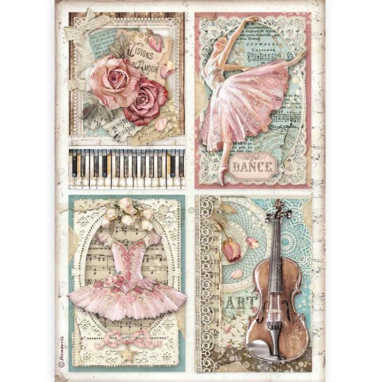 DFSA4542 HÂRTIE DE OREZ STAMPERIA DECOUPAGE A4 - DFSA4542 - Imagine 1