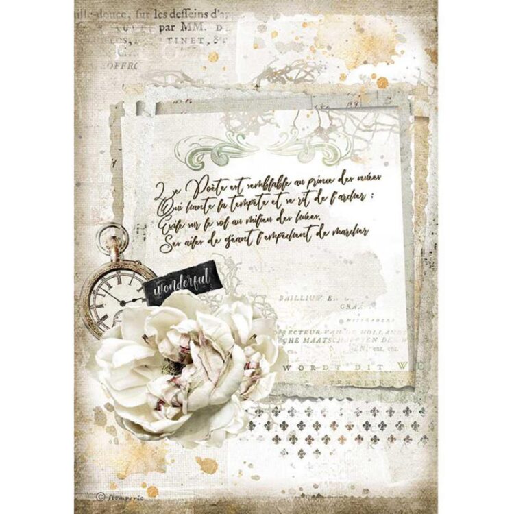 DFSA4557 HÂRTIE DE OREZ STAMPERIA DECOUPAGE A4 - DFSA4557 - Imagine 1