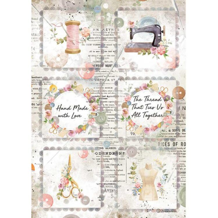 STAMPERIA FIRE DECOUPAGE HÂRTIE DE OREZ A4 - DFSA4568 - Imagine 1